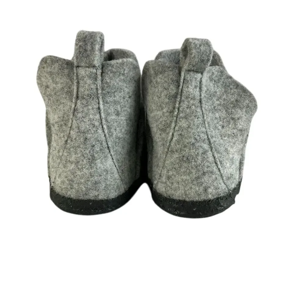 BIRKENSTOCK Shoes Slippers Kids 11 Andermatt Shearling Light Grey Wool Felt